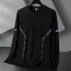 Camiseta básica masculina de manga longa, simples e casual, versátil, nova para primavera e outono de 2026