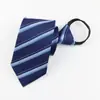 Gravata Masculina com Zíper Formal de Negócios 8cm Gravata Listrada Grátis Noivo Casamento Padrinhos Gravata Vermelha Preta