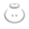 Joyería para Novias Exportación al por Mayor Conjunto de Tres Piezas para Novias Accesorios de Boda Europeos y Americanos Más Vendidos Conjunto de Joyería para Bodas 426