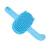 Cepillo de baño de silicona para masaje de mascotas, cepillo para aseo de gatos para eliminar el pelo suelto, suministros de limpieza y aseo para perros, cepillo de baño de mano