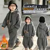 Conjunto de Felpa Forrado para Niños Otoño Invierno 2025 Nuevo Niños Bebé Sudadera Conjunto de Dos Piezas Niños Ropa Deportiva Engrosada