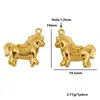 Acero Inoxidable Transfronterizo Chapado en Oro 18K Colgante Sólido de Caballo Accesorios para Collar Pulsera Colgante de Riqueza Instantánea