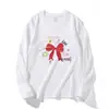 Estilo Nuevo de Primavera y Otoño con Diseño de Lazo de Dibujos Animados, Estilo Lindo y Dulce, Ropa Exterior Informal, Top Versátil de Manga Larga para Niñas