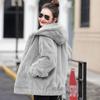 Chaqueta cárdigan con capucha de franela 2024 Invierno coreano nuevo forro polar grueso holgado fino cálido suéter de felpa
