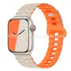 Para Banda de Apple Watch iwatch Color Único y Doble Hebilla de Rayo de Silicona Correa Ultra applewatch 1-8