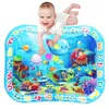 Esterilla de Agua Inflable para Bebé en Stock, Esterilla de Agua de PVC Ecológico con Peces del Océano para Gatear, Cojín para Golpear Bebé