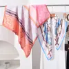 Elegante e de Alta Qualidade Roupa Externa Lenço de Seda Feminino 90cm Lenço Quadrado Grande Xale Versátil Lenço Novo para Primavera e Outono para Combinar com Camisas
