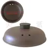 Colección de Tapas Negra y Marrón, Tapa Universal para Olla de Cerámica Negra de Arena Morada, Accesorios de Tapa para Cazuela Olla Eléctrica de Cocción Lenta Resistente a Altas Temperaturas