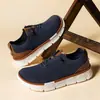 Zapatos Casuales para Hombre Talla Grande 48 Británico Brock Tendencia de Moda Superficie Tejida Fly Transpirables Ligeros Mocasines Deportivos