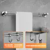 Toallero de Cobre Chapado para Baño Montado en la Pared de un Solo Palo Barra Blanca para Toallas Barra para Colgar en el Inodoro Minimalista Toallero de Baño
