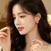 Pendientes de Botón Grandes de Cristal Retorcido Estilizado con Borde Dorado de Segunda Mano Europeos y Americanos Pendientes Transfronterizos Versátiles de Alta Gama para Mujer