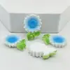 Accesorios de Resina de Girasol Coloridos Accesorios DIY para Funda de Teléfono Móvil Decoración de Coche Caja de Almacenamiento Hebilla de Zapato Cuerda para el Pelo Material