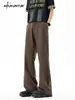 Pantalones acampanados simples de estilo coreano para calle para hombres y mujeres, moda clenfit de otoño e invierno, pantalones casuales ajustados