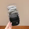 Goma Negra Elástica para el Cabello para Mujeres Adultas, Anillo para el Cabello para Cola de Caballo, Cuerda para el Cabello Estilo Coreano para Cola de Caballo Alta, Banda Elástica de Goma Duradera de Alta Elasticidad, Accesorio para el Cabello