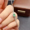 Pulsera Transfronteriza de Esmeralda Natural Amazon S925 Plata Piedra Principal 4*5 Joyería de Lujo Venta Directa de Fábrica