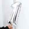 0-9 Plata 16 pulgadas Dorado Globo de Número de Papel de Aluminio Decoración Festival de Película de Aluminio