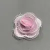 Patches Florais de Renda Bordados em 3D de Rosas, Patches de Organza para Decorar Roupas, Tecido de Renda para Conserto de Vestidos de Noiva e Casacos