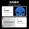 Exclusivo transfronteiriço para a série de Halloween abóbora de caveira luz noturna 3D LED toque colorida USB luz de presente criativa