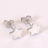 Qiaolanxuan Plata de Ley Aguja Pequeño Fresco Estrella de Cinco Puntas Pendientes Pequeños Pendientes para Estudiantes Mujeres Pendiente de Oreja Joyería Al por Mayor