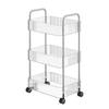 Estante de Almacenamiento Transparente para el Hogar Móvil para Baño Estante de Almacenamiento Multicapa Estantería para Dormitorio Carrito Acrílico Estante de Almacenamiento