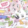 Adesivo de Paisagem de Panda Fofo Adesivo de Cabine Estéreo 3D Alienígena Grande Adesivo para Caderno de Cena Feita à Mão em Microescala