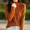 Suéter de Punto Canalé para Mujer, Estilo Holgado y Relajado con Textura, Caída Natural, Versátil para Otoño e Invierno, Suéter Chaqueta Capa Base