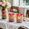 Portavelas de San Valentín de Venta Caliente Transfronterizo, Copa de Vidrio Electrochapado para Velas, Decoración Festiva Estilo Neoclásico, Suministro Directo de Fábrica
