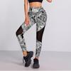 Moda Europea y Americana Pantalones Cortos de Malla Estampada Ajustados a la Cadera para Mujer Leggings Casuales ZT0218