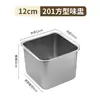 Caja de Condimentos para Hotel con Tapa, Caja de Condimentos para Cocina Comercial, Recipiente para Mermelada, Cubo para Salsa, Frasco de Condimentos, Caja Cuadrada de Acero Inoxidable