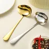 Cuchara de Acero Inoxidable 304 Espesada Cuchara para Comer Casera Cuchara de Pico de Pato Sopa Cuchara de Postre Creativa de Aspecto Elegante Cuchara Popular