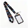 Porta-crachá de trabalho com cordão, transparente, dupla face, durável, crachá de estudante, passe de acesso, crachá de exposição, cordão para crachá escolar, personalizável