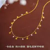 Collar Puzuo de Estrella de Cinco Puntas y Corazón con Borla, Chapado en Oro de 24 Quilates, Color Duradero, con Zirconia, Diseño de Lujo Ligero para Usar en Capas como Cadena para Clavícula