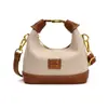 Diseño de Nicho Bolso de Dumpling de Moda para Mujer Otoño 2025 Nuevo Estilo Estampado de Leopardo Lujo Accesible Color de Contraste Bolso de Hombro Único Cruzado