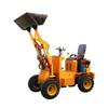 Carretilla elevadora pequeña con tracción en las cuatro ruedas para recoger hierba, sitio de construcción agrícola, granja agrícola, limpieza de estiércol, hierba, cargadora diésel eléctrica