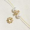 Oro de 14K Color Plateado Zirconia que Conserva el Color Separador de Rueda Separador Agujero Pasante Junta Accesorios para Pulsera Collar Hecho a Mano DIY