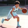 Conjunto de Uniforme de Baloncesto para Jóvenes y Niños, Uniformes de Baloncesto de Secado Rápido Personalizados para Niños y Niñas Estudiantes de Primaria