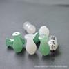 Vaso de Jade Dongling Verde e Jade Branco de Xinjiang 18*9.5mm Vaso Garrafa Ping An Brincos com Contas