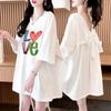 Camiseta de Manga Corta de Algodón Puro con Espalda Descubierta y Lazo Discreto para Mujer 2025 Verano Nuevo Estilo Coreano Top de Largo Medio