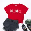 Deseo manga corta nuevo casual enfermera festival XOXO estetoscopio divertido estampado Cuello redondo T mujeres corto Cuello redondo cuello