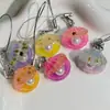 [Fosforescente] Glitter Fino Concha Pérola Corrente de Celular Gelatina Transparente Pingente Degradê Presente para Melhor Amigo