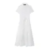 ZA Frontera Europa Comercio Exterior Ropa de Mujer AliExpress Venta Caliente Moda Temperamento Vestido Bordado Hueco