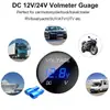 Cargador de Coche Cargador de Coche para Motocicleta Cargador de Teléfono Móvil Accesorios de Modificación Voltímetro Led Pantalla Digital DC Cargador de Coche