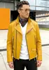 Fabricante Atacadista Jaqueta Masculina de Couro PU Estilo Coreano Nova para Primavera e Outono, Corte Regular, Tamanho Grande Casaco de Couro Masculino