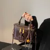 Bolso de mujer transfronterizo nuevo versátil estilo Chanel pequeño bolso de mano para el día a día bandolera de un solo hombro bolso de mano de alta gama tipo caja mujer