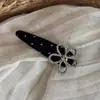 Pinza para el Cabello de Flor con Pedrería de Puntos, Pasador Lateral Exquisito de Alta Gama, Pinza Versátil para Flequillo, Accesorio para el Cabello