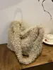 Bolso de Peluche Grande de Estilo Coreano Transfronterizo Bolso Cruzado Nuevo de Moda Otoño e Invierno para Mujer Bolso de Hombro para Viajar Bolso de Mano