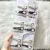 Lindo Gato Kt Puntos Negros Triángulo Pinza para el Cabello Infantil Clip Sencillo de Dibujos Animados para Flequillo Pasador para Estudiante de Primaria