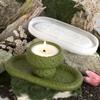 Bandeja Oval de Cimento Gesso Rocha DIY Padrão Pedra Aromaterapia Vaso Redondo Porta-Velas Vaso de Armazenamento Molde de Silicone para Gotejamento de Goma