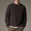 Suéter de Punto Redondo para Hombre, Chaqueta Pulóver Nueva de Otoño e Invierno 2025, Informal de Moda