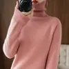 Tricô de Gola Alta para Mulheres no Outono e Inverno Novo Tricô de Malha Grossa Solto Tricô com Camisa Base Top Roupa Transfronteiriça